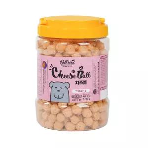 벨버드 강아지 간식 유산균 과자 체다치즈볼 오메가3연어와 피부 180g 1개
