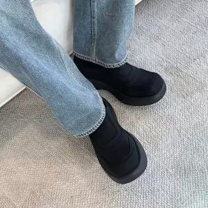 조남 국산 남자 각코 키높이 통굽 발등 밴딩 슬립온 6cm