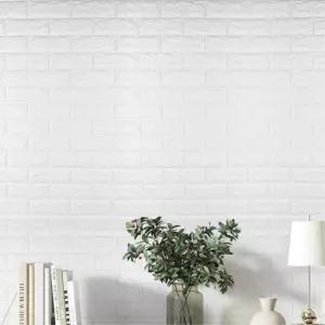 냉기차단 접착식 폼블럭 벽돌 스티커 단열벽지 2.5M 화이트 방풍