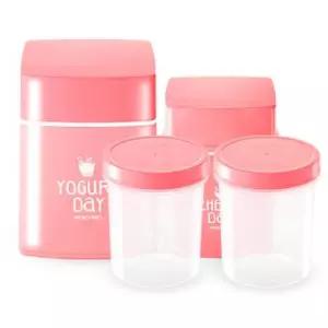 BPA FREE 중탕 요거트 제조기 치즈 메이커 핑크 세트 편리한