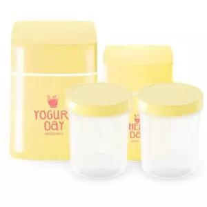 BPA FREE 중탕 요거트 제조기 치즈 메이커 노랑 세트 만들기