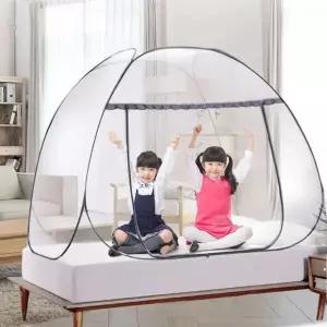 원터치 레이스 모기장 실속형 1인용 120x200x150cm