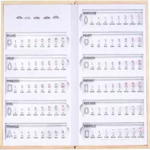 홀리컴 다이아몬드 사이즈 모양 가이드 선택 키트 5A 큐빅 지르코니아 약혼 반지 크기 비교 도구 상자 11