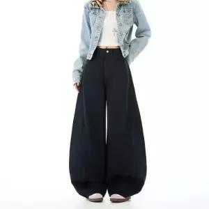 팬츠 여자 슬리퍼 면린넨 그레이슬림핏 워싱 트렌디 아이템 HT1