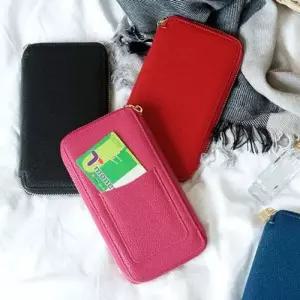 F8013 천연소가죽 여성 장지갑 통장지갑 핸드폰파우치 WFFKV1V