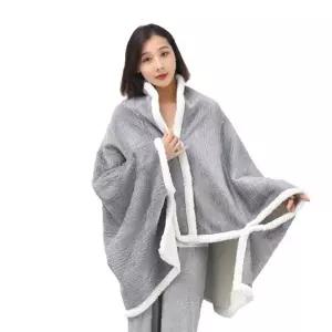 착용식 담요 사무실용 스냅버튼 케이프 휴식용 블랭킷 낮잠이불 보온 방한 실내