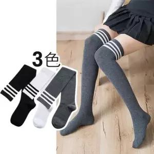 니삭스 줄무늬 3선 오버 밀림방지 반스타킹 긴양말