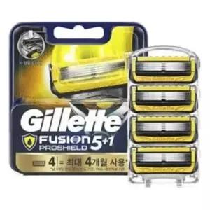 도루코 질레트 퓨젼 프로쉴드 옐로우 면도날 벌크형 4입