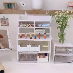 책상 서랍형 보관함 화장품 문구류 소품 정리 투명 플라스틱 다용도 수납케이스