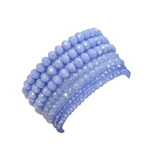 여성용 컬러풀 블링 보헤미안 스태킹 비드 팔찌 세트 멀티컬러 스트레치 비즈 스트랜드 랩 반짝이는 크리스탈 스테이트먼트 주얼리