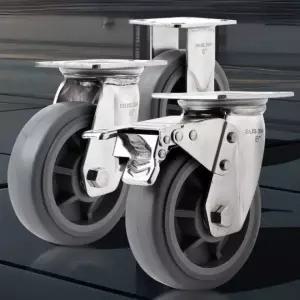 고중량 150mm 수레바퀴 고무 무소음 대차 바퀴