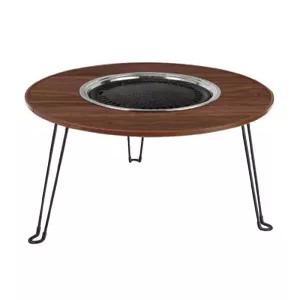 원형 고기불판테이블 가정용 작은 불판 업소용 간이식탁