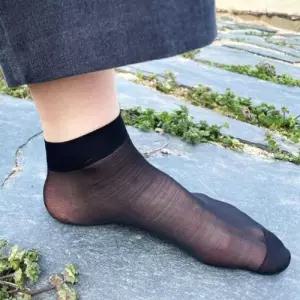 발목스타킹 반투명 검정색 스타킹 5켤레 WFFN8B1