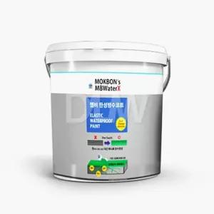 엠비워터X 탄성방수코트 옥상 균열 보수용 방수제 16L