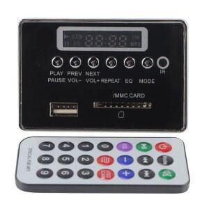 DC12V 블루투스 MP3 디코더 보드 오디오 모듈 USB SD TF FM 라디오 무손실 WMA / WAV 앰프 디코딩 플레이(12V 블랙 에디션)