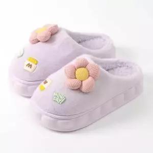 뽀송 털슬리퍼 플라워 겨울 230-235mm 룸슈즈 여성 WFB220E