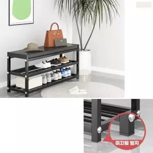 벤치형 3단 75cm 철제 신발장 일반 운동화 거치대 신발 수납장 보관함