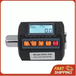 ENC-340 디지털 디스플레이 토크 렌치 토크 테스터 어댑터 38 포함 사운드 라이트 알람 기능 고정밀도