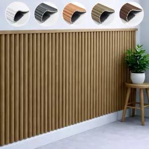 데코앤필름 붙이는 PS 템바보드 반달 습기에 강한 접착식 DIY 셀프 인테리어 패널 진그레이 120cm... 1개