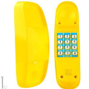 하콘바 스윙셋 폰 장난감 놀이터 트리하우스 시늉 전화 장난감, 숫자 키 포함 야외 정글짐 액세서리 (노란색)