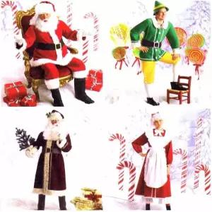 심플리시티 2542 산타 엘프 바느질 패턴 크리스마스 코스튬 라이트 사이즈 XS-M