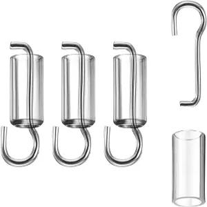 Sgphrzlt 4세트 블라인드 완드 교체 후크 및 슬리브 창문용 틸트 와이어 칼라 수직 수리 키트 수평 부품용