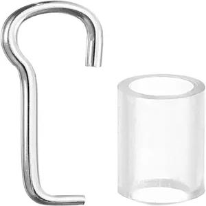 uxcell Wand 와이어 및 슬리브 칼라 1인치 사각 헤드 레일용 블라인드 Hook 교체 부품 1세트 수평 부품용