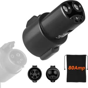 WOLFBOX 2024 J1772에서 테슬라 충전기 어댑터 최대 80Amp/240VAC 충전 Tesla Model 3/Y/X/S 고속 휴대용