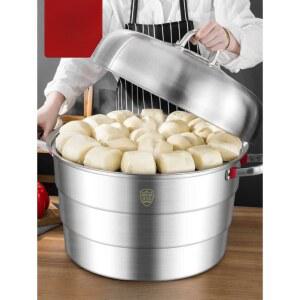 316 스텐 3단 찜기 40CM 두꺼운 특대형 찜통 호텔 식당 대형 증기 초대형 조리용