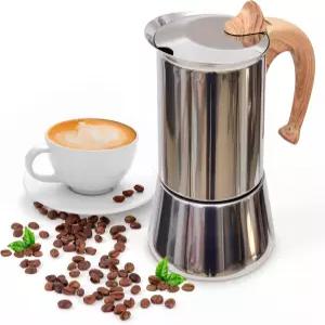 징글츄 인덕션 모카 포트 스테인리스 스틸 스토브탑 에스프레소 커피 메이커 6컵/300ml/10.1온스 사용하기