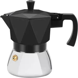 MVPLUE 리치 크레마 모카 포트 더블 밸브 인덕션 커피 메이커 이탈리안 스토브탑 에스프레소 2 샷 100ml