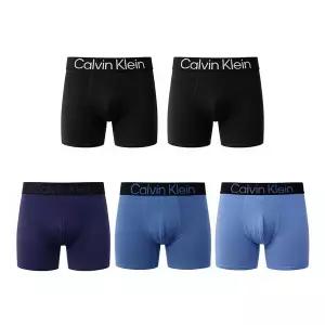 CK 캘빈클라인 볼드로고 마이크로 5팩 박서브리프 남성 언더웨어 팬티 블랙/블루/네이비 NP2683O-460