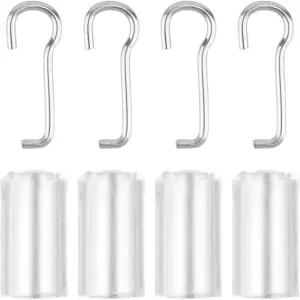 8pcs 미니 블라인드 교체 부품 - 수평 창문 수리 및 액세서리용 스테인리스 스틸 지팡이 후크 와이어
