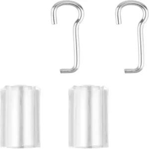 4pcs 지팡이 와이어 및 슬리브 칼라 후크 윈도우 블라인드 수리 부품 미니 교체 액세서리 셔터용