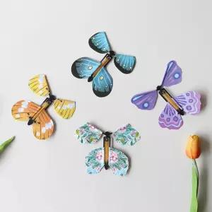 날아가는 고무줄 나비 동력 고무 종이 요술 날으는 매직 마술 플라잉 날아다니는 2종