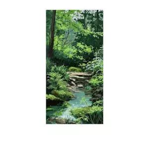 계곡그림 거실 소품 세로형 풍경화 현관 카페액자