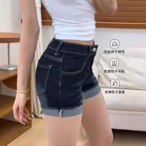 여사친 가을 힙업 청반바지 롤업 슬림핏 A라인 핫팬츠 반바지 진청 원픽3