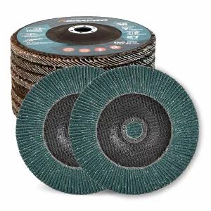 10개입 7 x 7/8 플랩 디스크 T27 산업용 지르코니아 연마재 7인치 그라인딩 고성능 연마 휠 마감 버 제거