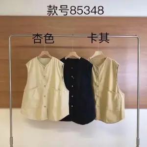 캐주얼 빈티지 여친 빅 포켓 순정 베스트 싱글 조끼 민소매 라운드 1PICK1