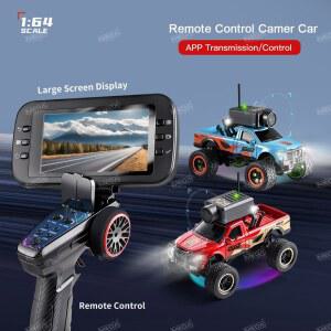 Wltoys 6407 1/64 FPV 1인칭 뷰 미니 RC카 모니터 포함 장난감 런웨이 6407-C 자동차 리모컨 레이싱 카메라 매트 HD