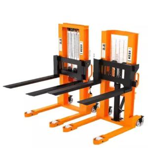 수동지게차 리프팅 트롤리 핸드카 스태커 트럭 유압 주황색 자키 리프트 지게차 카트 손잡이