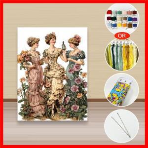 1개 30X40CM/11.8X15.7인치, 11CT/14CT 크로스 스티치 키트 DIY 발렌타인데이 선물 자수 세트 축제용, 소녀