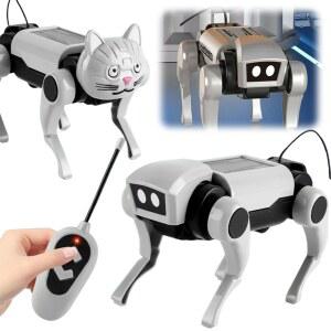 원격 제어 로봇 개 장난감 과학 교육 DIY 조립 모델 기계 애완동물 인터랙티브 전자 강아지 어린이용