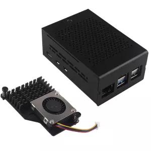 ZDE Aluminum Case ZC502 with Active Cooler ZP536 for Raspberry Pi 5 2GB 4GB 8GB 16GB Support PCIe to