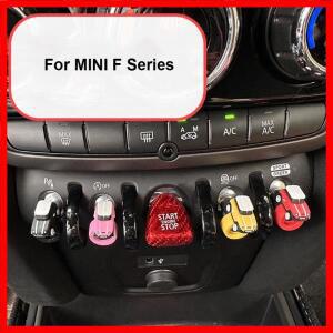 BMW 미니 쿠퍼 액세서리 실리콘 자동차 모델 버튼 커버 장식품 스티커 F56 용 시작 중지