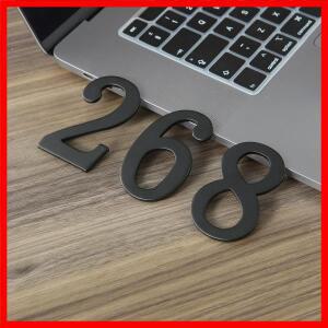 자석이 있는 블랙 메탈 하우스 넘버 7*4cm 도어 아파트 야외 호텔 홈 우편함 라벨