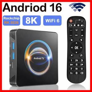 안드로이드 16.0 TV 박스 4K HD 스트리밍 미디어 플레이어 WiFi BT5.0 IPTV 지원 구글 유튜브 넷플릭스 스