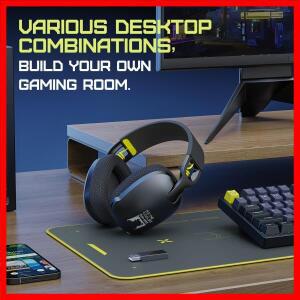 2025 새로운 Onikuma B2 무선 게임용 헤드셋 PS5 PC 용 2.4GHz USB (마이크 인체 공학적 디자인 5.3 포함)