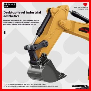 새로운 풀 스케일 미니 굴삭기 덤프 트럭 1:64 원격 제어 엔지니어링 차량 포크리프트 장난감 RC 생일 선물