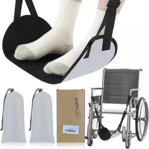 유아호 2개 휠체어 다리 받침대 해먹 조절 가능 발 걸이식 발걸이용 슬링 액세서리 (그레이)